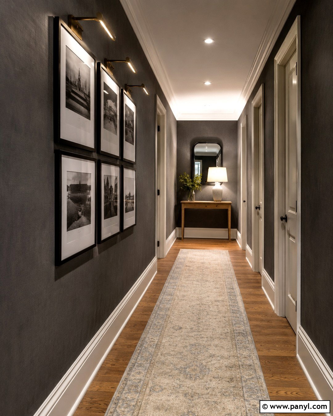 Dark Grey Hallway Walls With White Trim - 20 Dark Grey Interior Walls