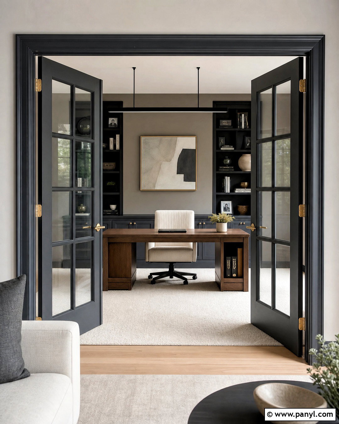 Dark Grey Home Office Doors - 20 dark grey doors interior ideas