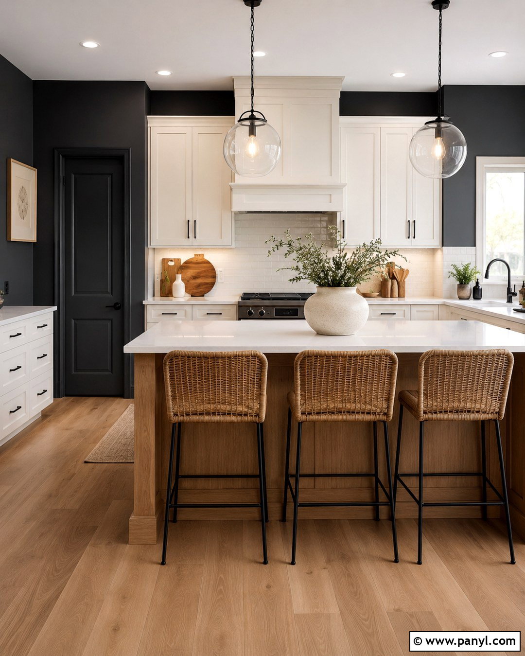 Dark Grey Kitchen Walls With White Cabinets - 20 Dark Grey Interior Walls