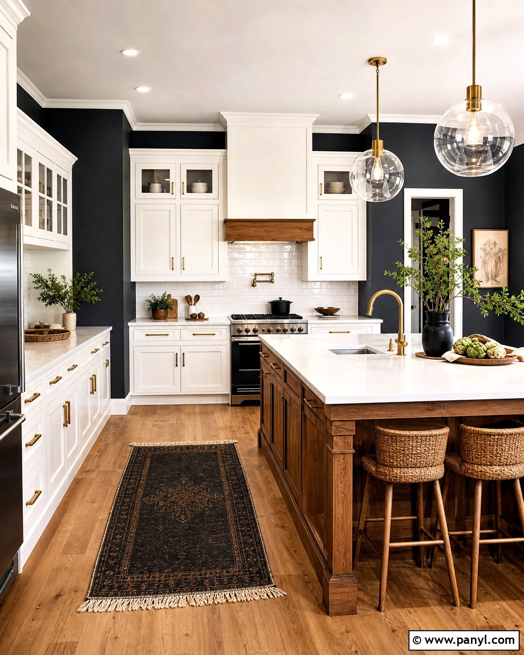 Dark Grey Kitchen Walls With White Shaker Cabinets - 20 dark grey kitchen walls