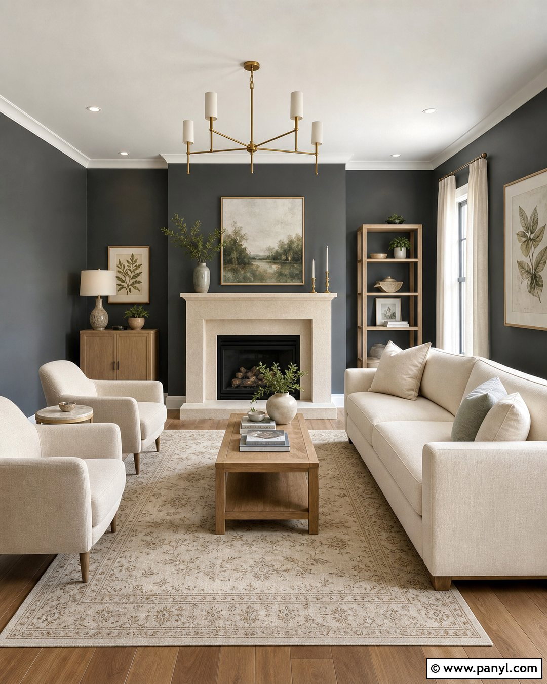 Dark Grey Living Room Walls With Cream Sofa - 30 Dark Grey Living Room Walls
