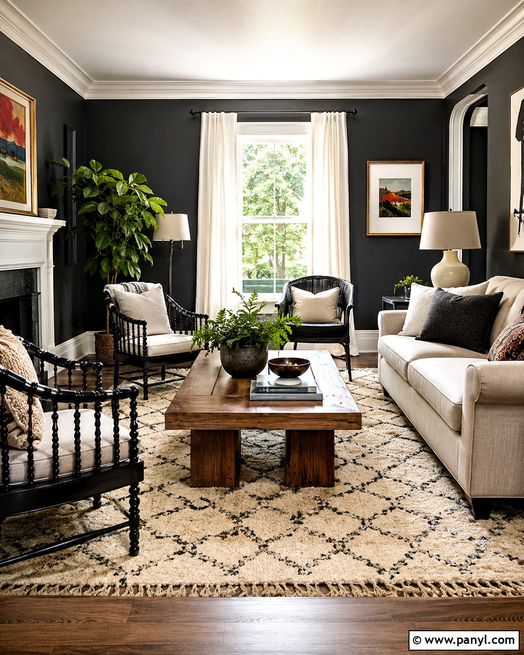 Dark Grey Living Room With White Trim - 20 dark grey living room ideas