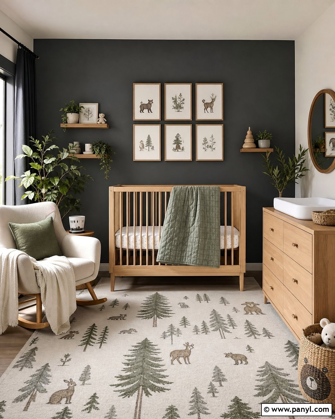 Dark Grey Nursery Accent Wall - 30 Dark Grey Accent Wall Ideas