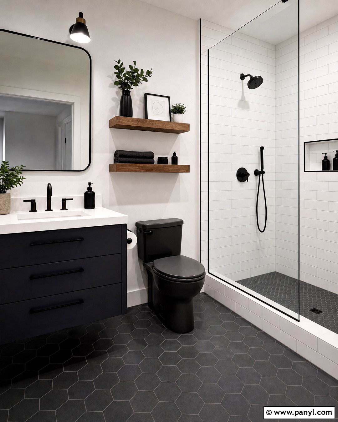 Dark Grey Toilet With White Walls - 20 grey toilet ideas