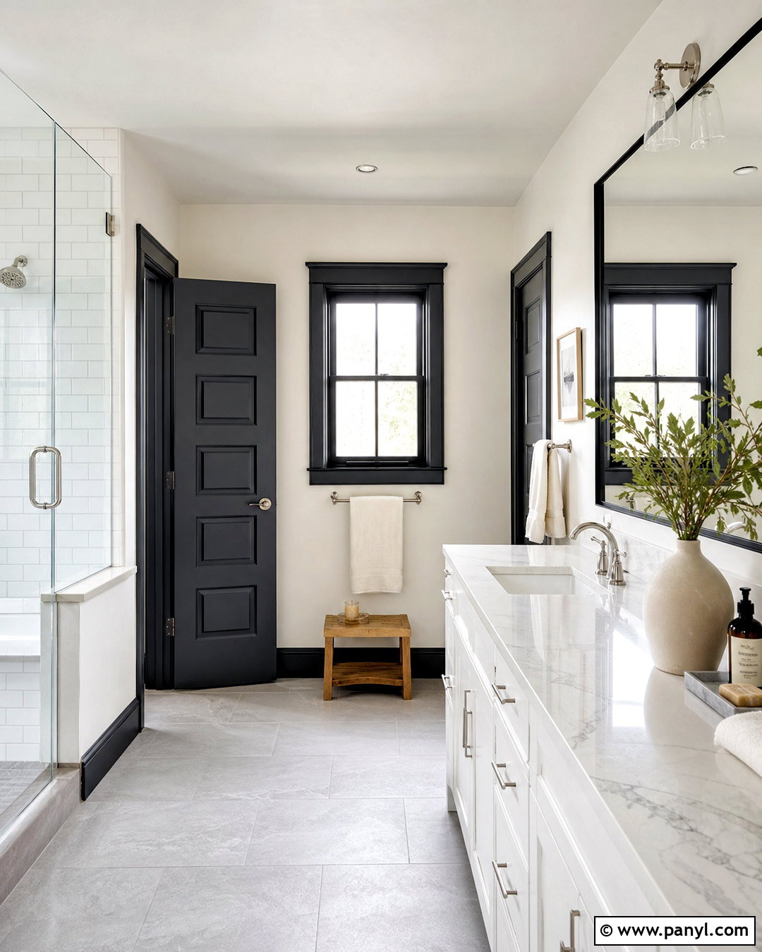 Dark Grey Trim Bathroom - 20 dark grey trim interior ideas