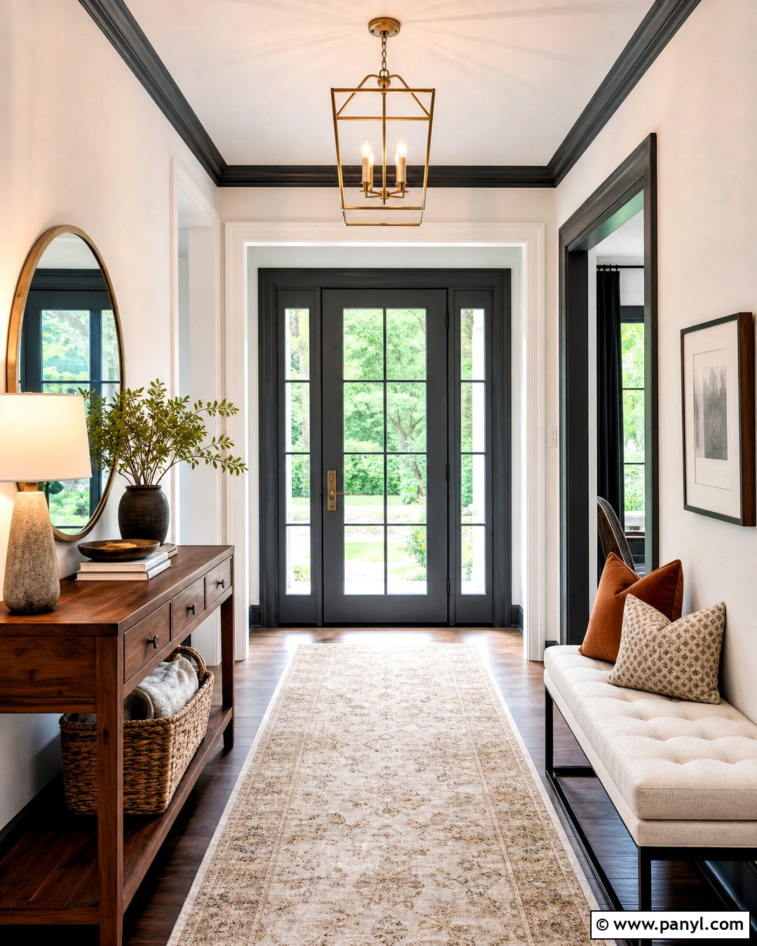 Dark Grey Trim Entryway - 20 dark grey trim interior ideas