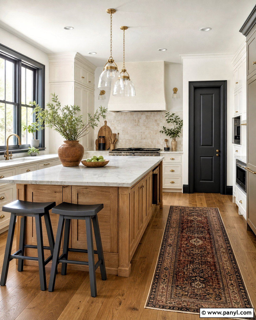 Dark Grey Trim With Cream Kitchen Cabinets - 20 dark grey trim interior ideas