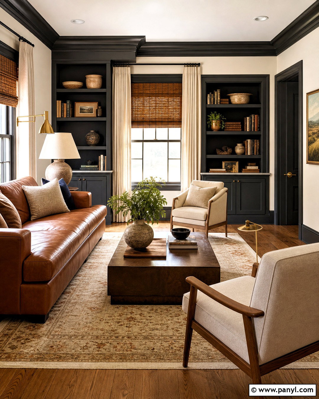 Dark Grey Trim With Wood Accents - 20 dark grey trim interior ideas