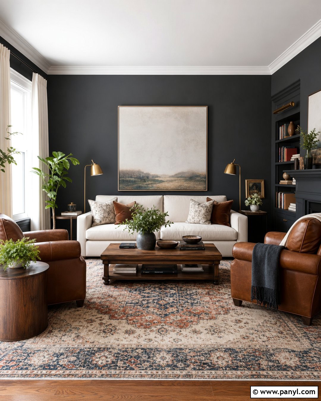 Dark Grey Wall Living Room - 30 Grey Wall Interior Ideas