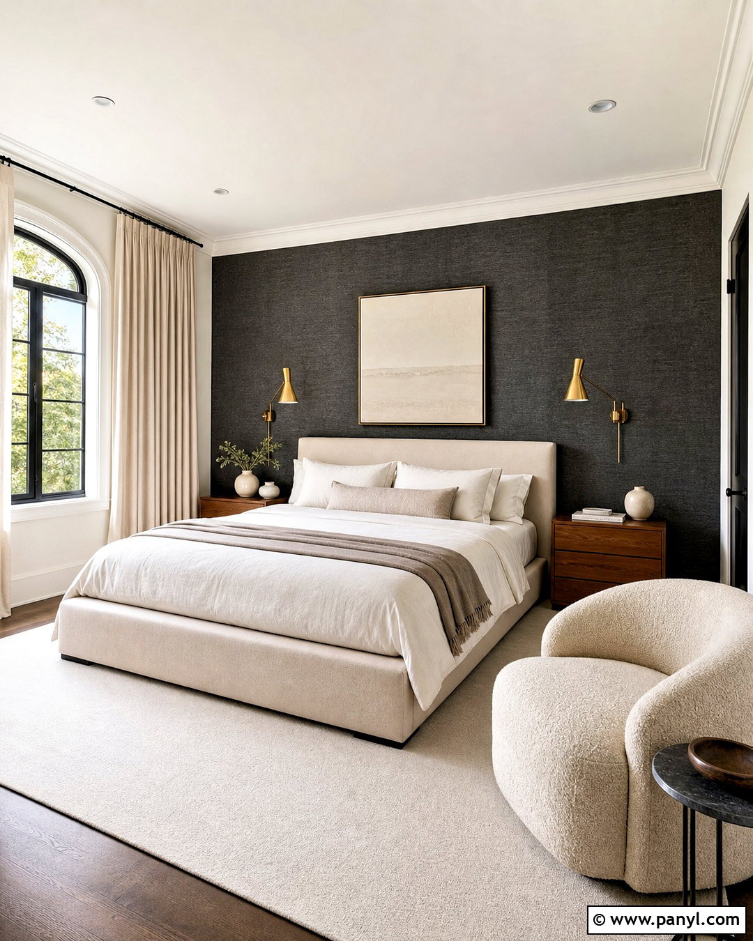 Dark Grey Wallpaper Accent Wall Bedroom - 20 dark grey accent wall bedroom ideas