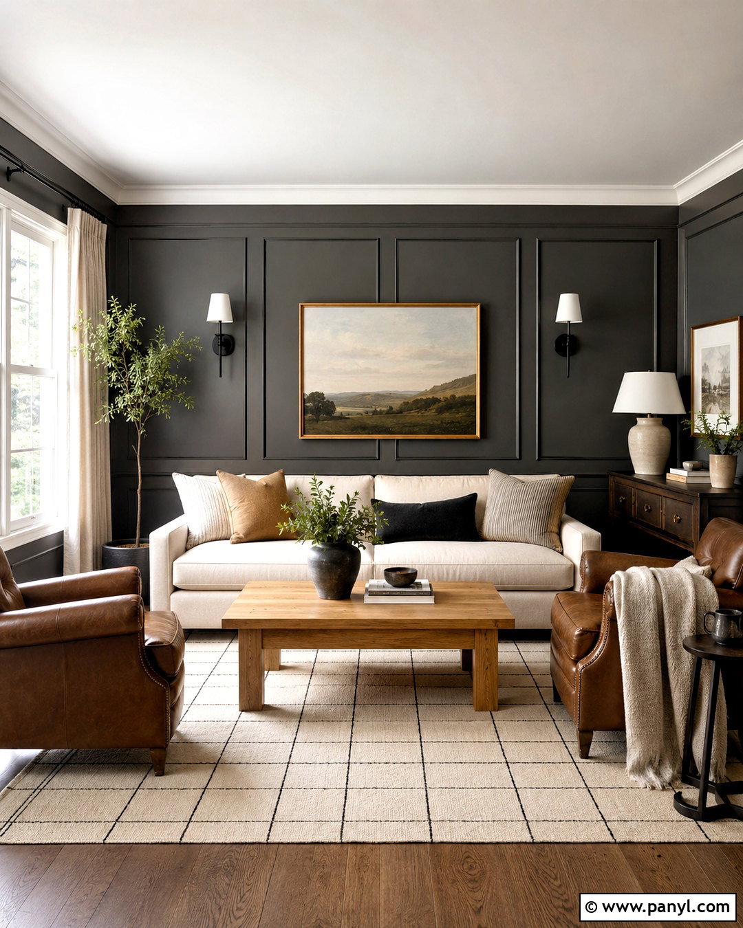 Dark Grey Walls With Board And Batten - 40 Dark Grey Walls