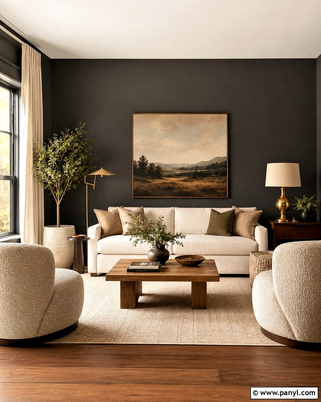 Dark Grey Walls With Cream Furniture - 40 Dark Grey Walls