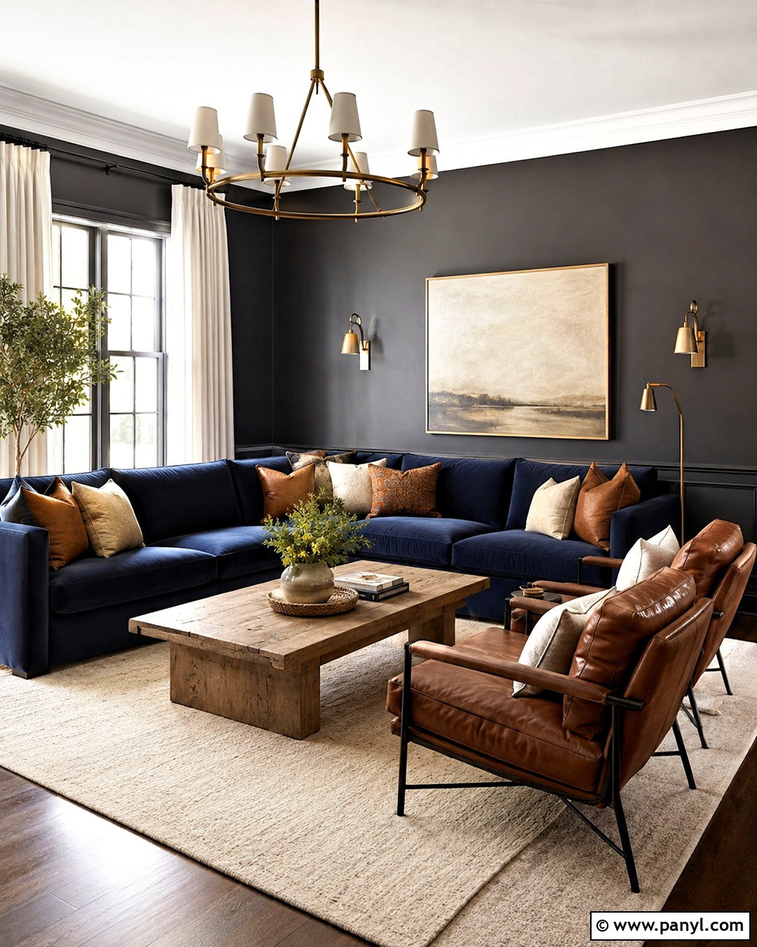 Dark Grey Walls With Navy Blue - 40 Dark Grey Walls