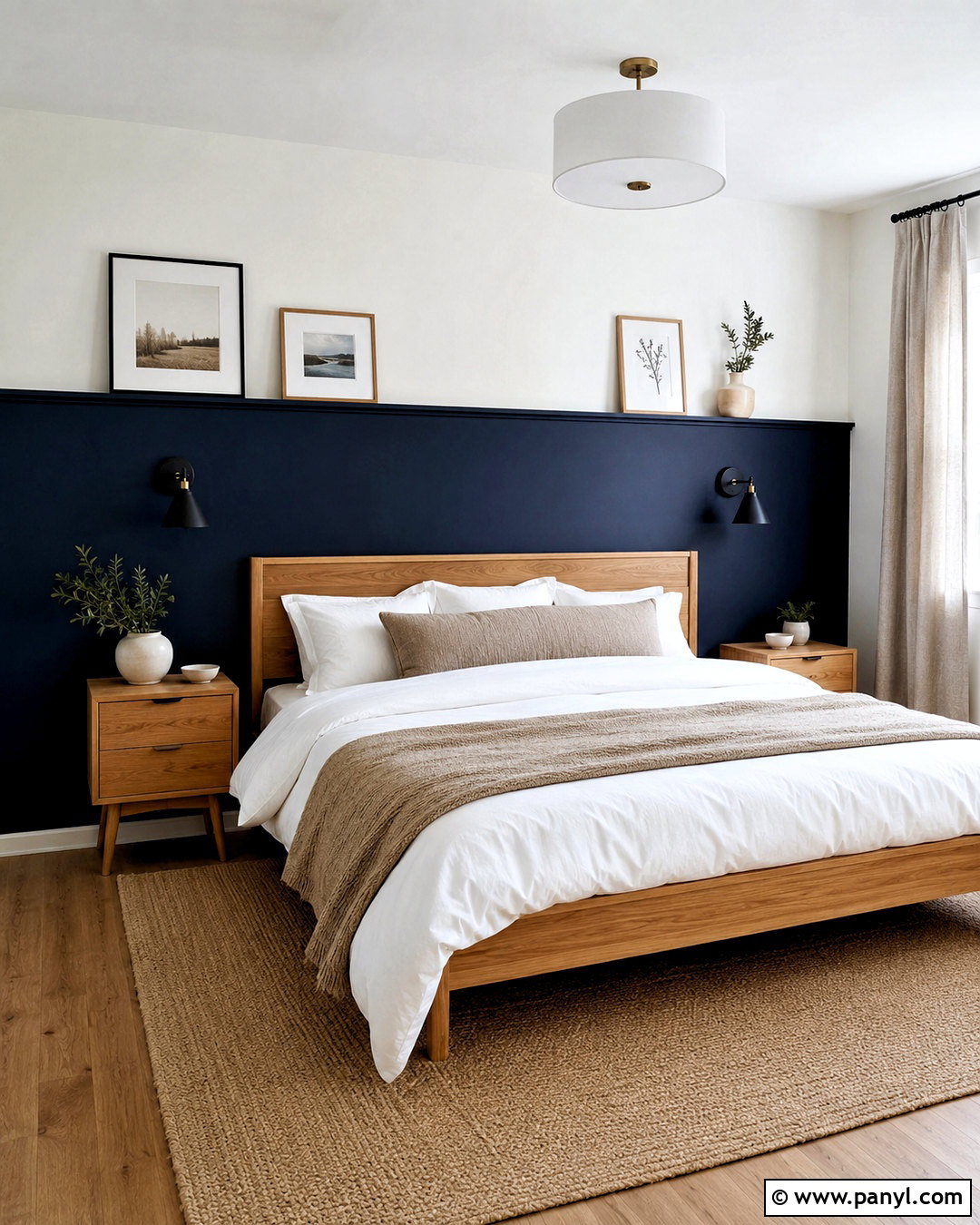 Dark Half Wall Bedroom - 20 dark feature wall bedroom ideas