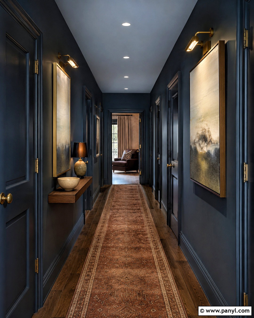 Dark Hallway - 20 dark moody interior design ideas