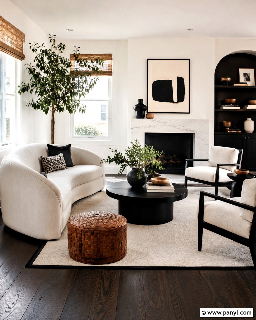Dark Hardwood Floors Black And White Living Room - 20 dark hardwood floors living room decor ideas