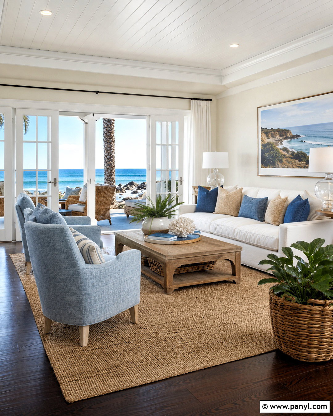 Dark Hardwood Floors Coastal Living Room - 20 dark hardwood floors living room decor ideas
