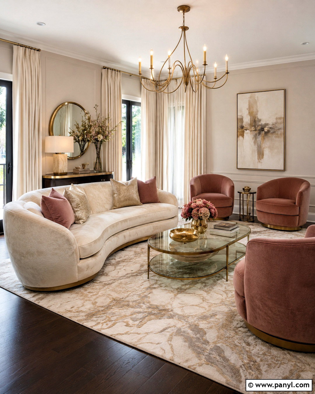 Dark Hardwood Floors Glam Living Room - 20 dark hardwood floors living room decor ideas