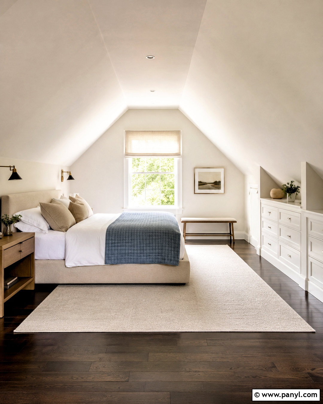 Dark Hardwood Floors In An Attic Bedroom - 20 dark hardwood floors bedroom ideas