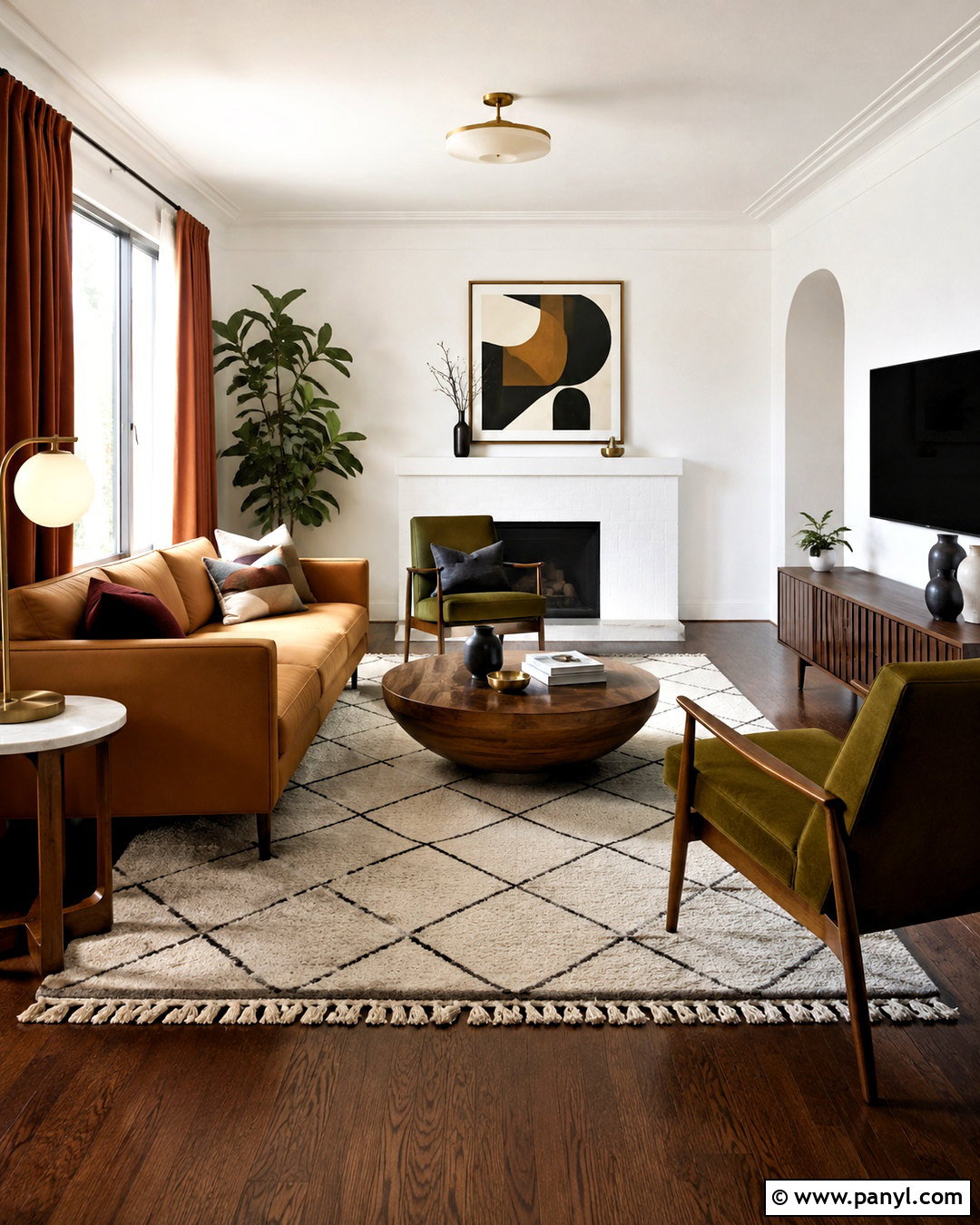 Dark Hardwood Floors Midcentury Living Room - 20 dark hardwood floors living room decor ideas