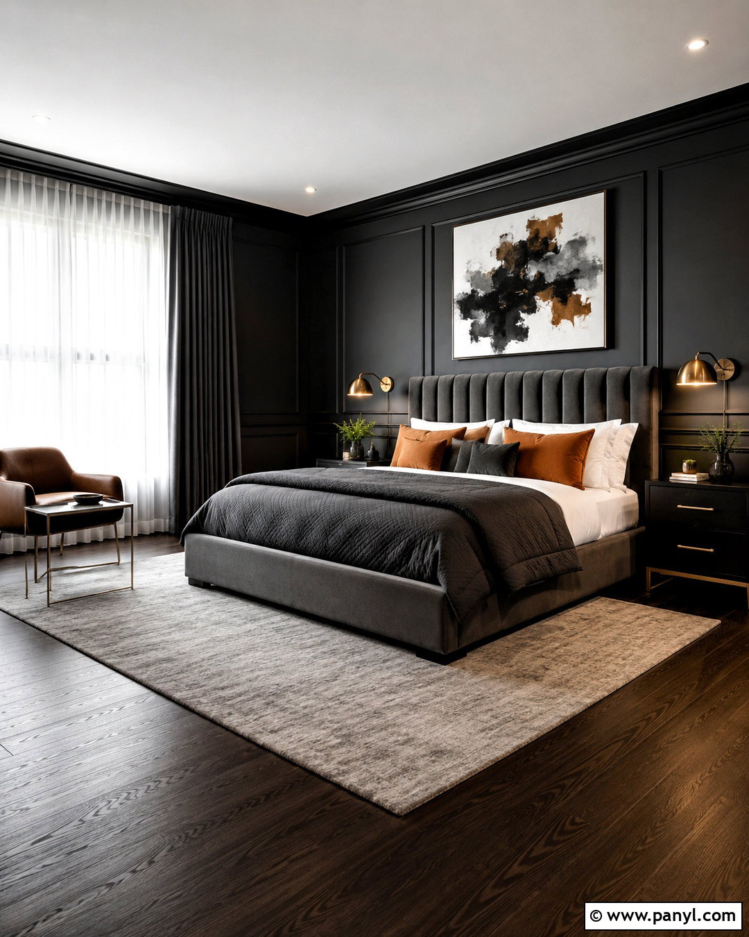 Dark Hardwood Floors With Charcoal Walls - 20 dark hardwood floors bedroom ideas