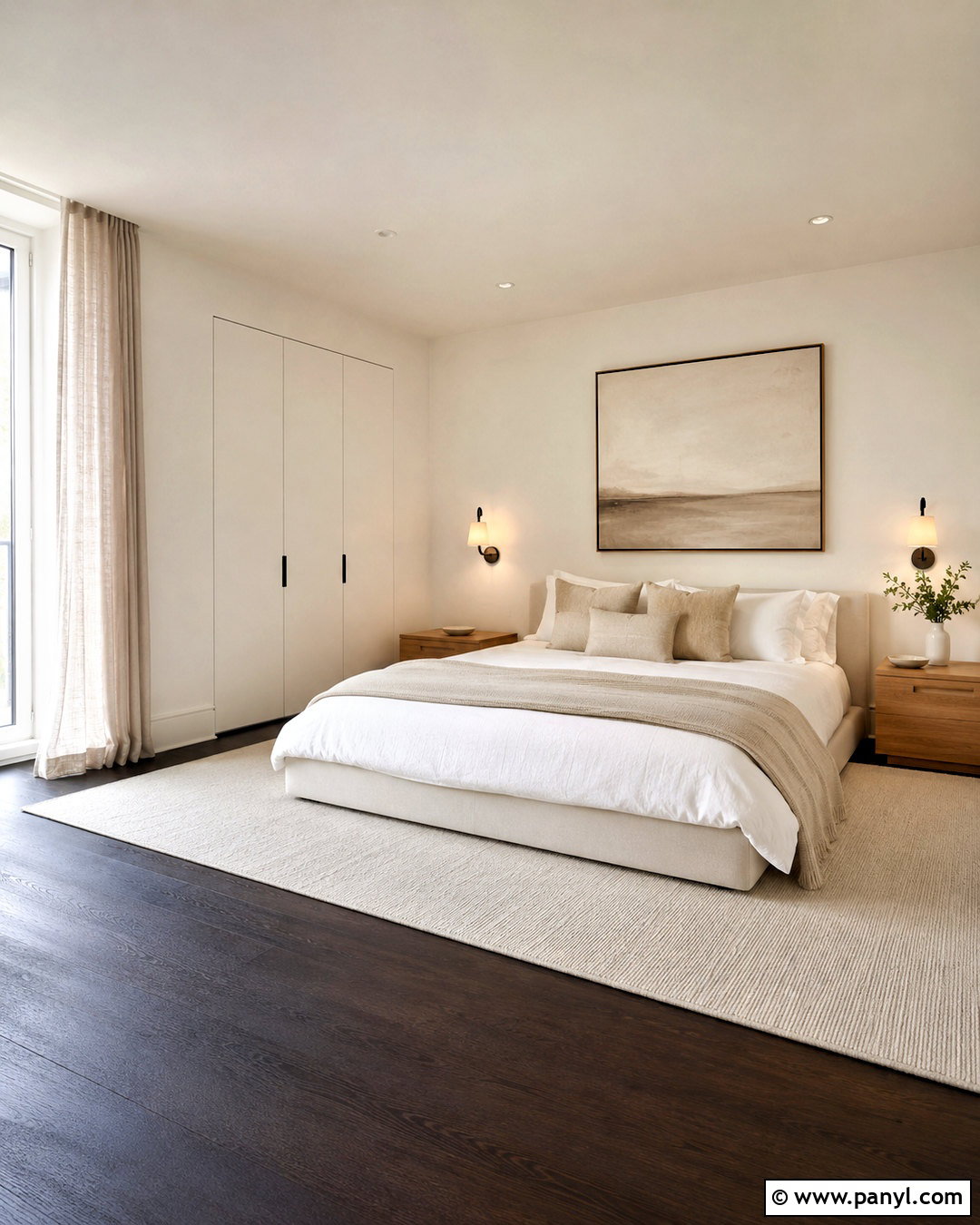 Dark Hardwood Floors With Minimalist Decor - 20 dark hardwood floors bedroom ideas