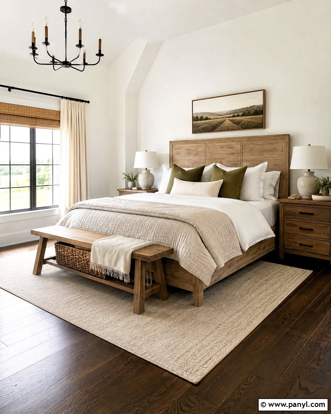 Dark Hardwood Floors With Modern Farmhouse Decor - 20 dark hardwood floors bedroom ideas