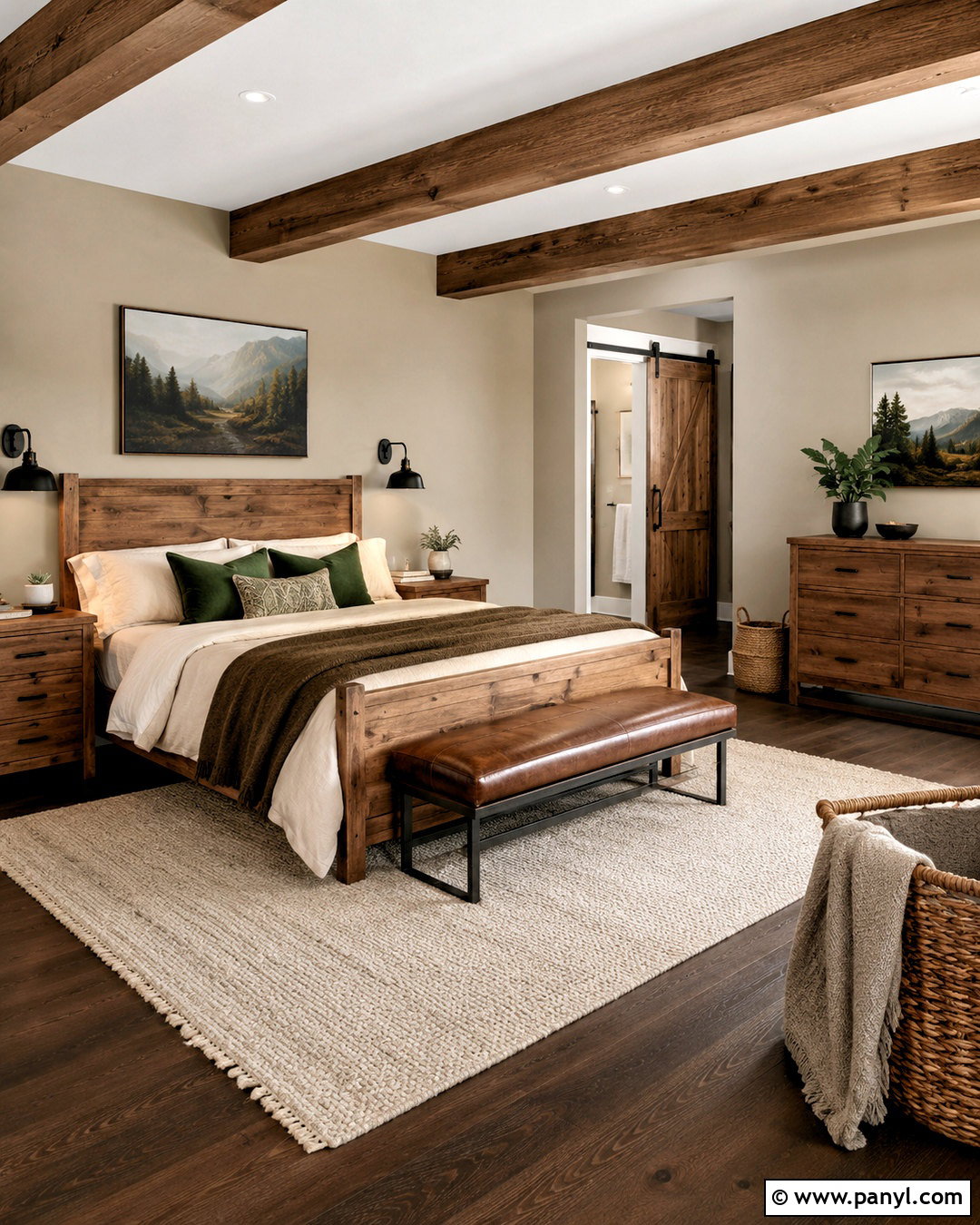 Dark Hardwood Floors With Rustic Decor - 20 dark hardwood floors bedroom ideas