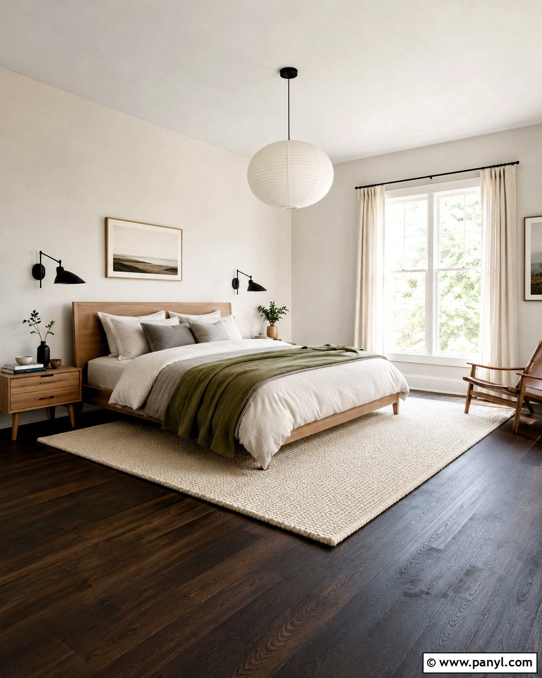 Dark Hardwood Floors With Scandinavian Furniture - 20 dark hardwood floors bedroom ideas