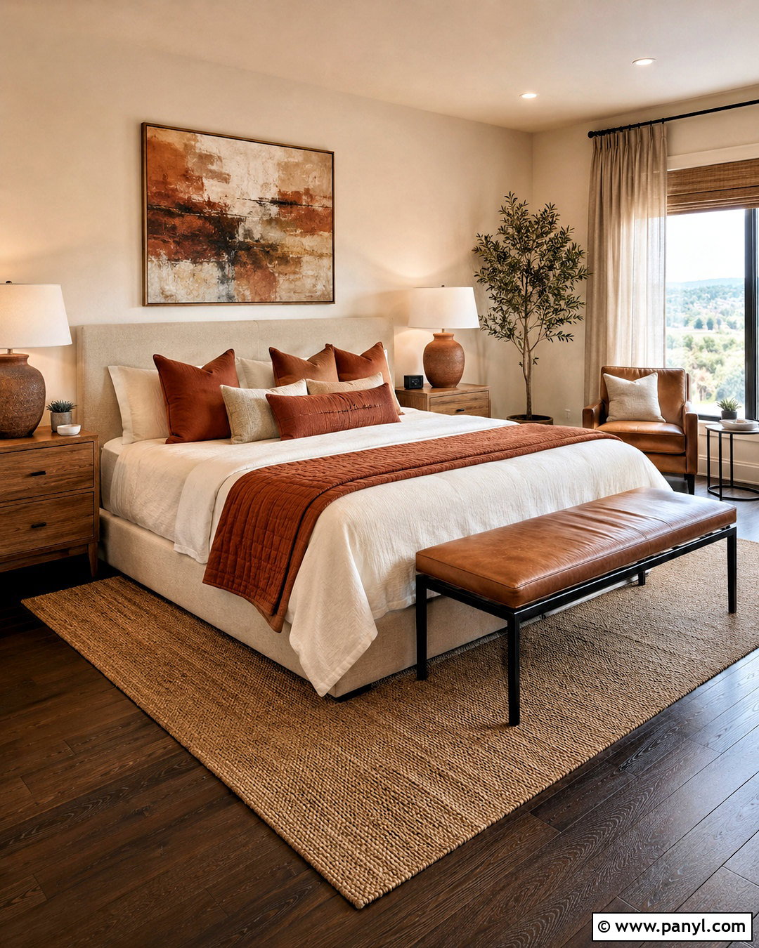 Dark Hardwood Floors With Terracotta Accents - 20 dark hardwood floors bedroom ideas