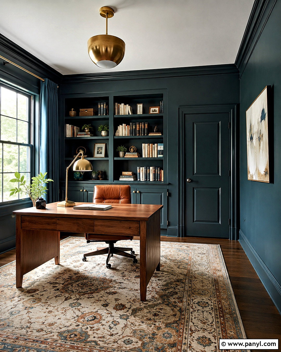 Dark Interior Door In A Color-Drenched Room - 20 dark doors interior ideas