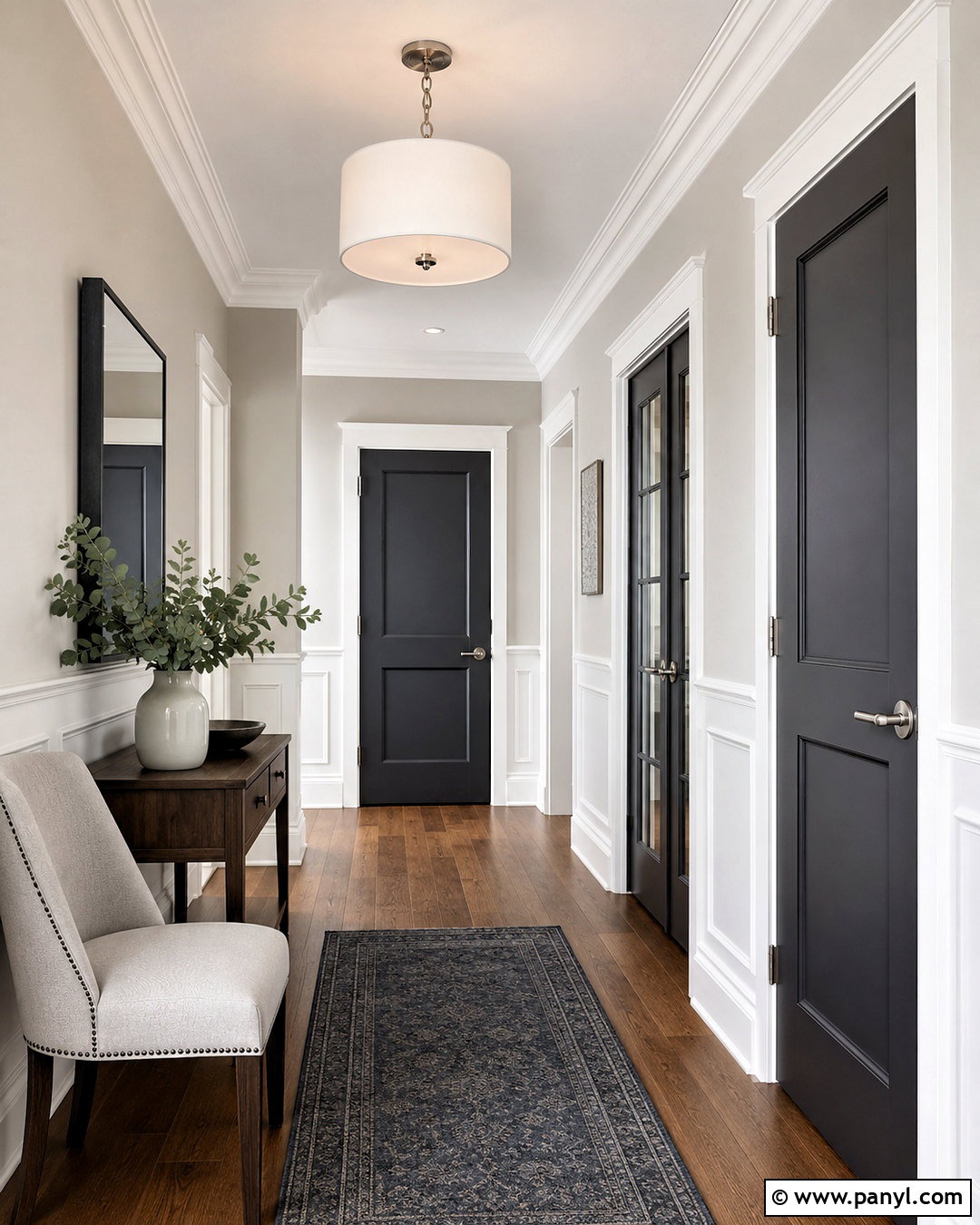 Dark Interior Door With White Trim - 20 dark doors interior ideas