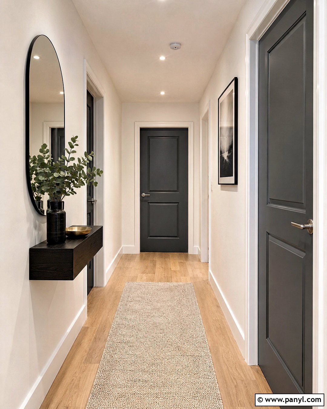 Dark Interior Doors In A Small Hallway - 20 dark interior doors