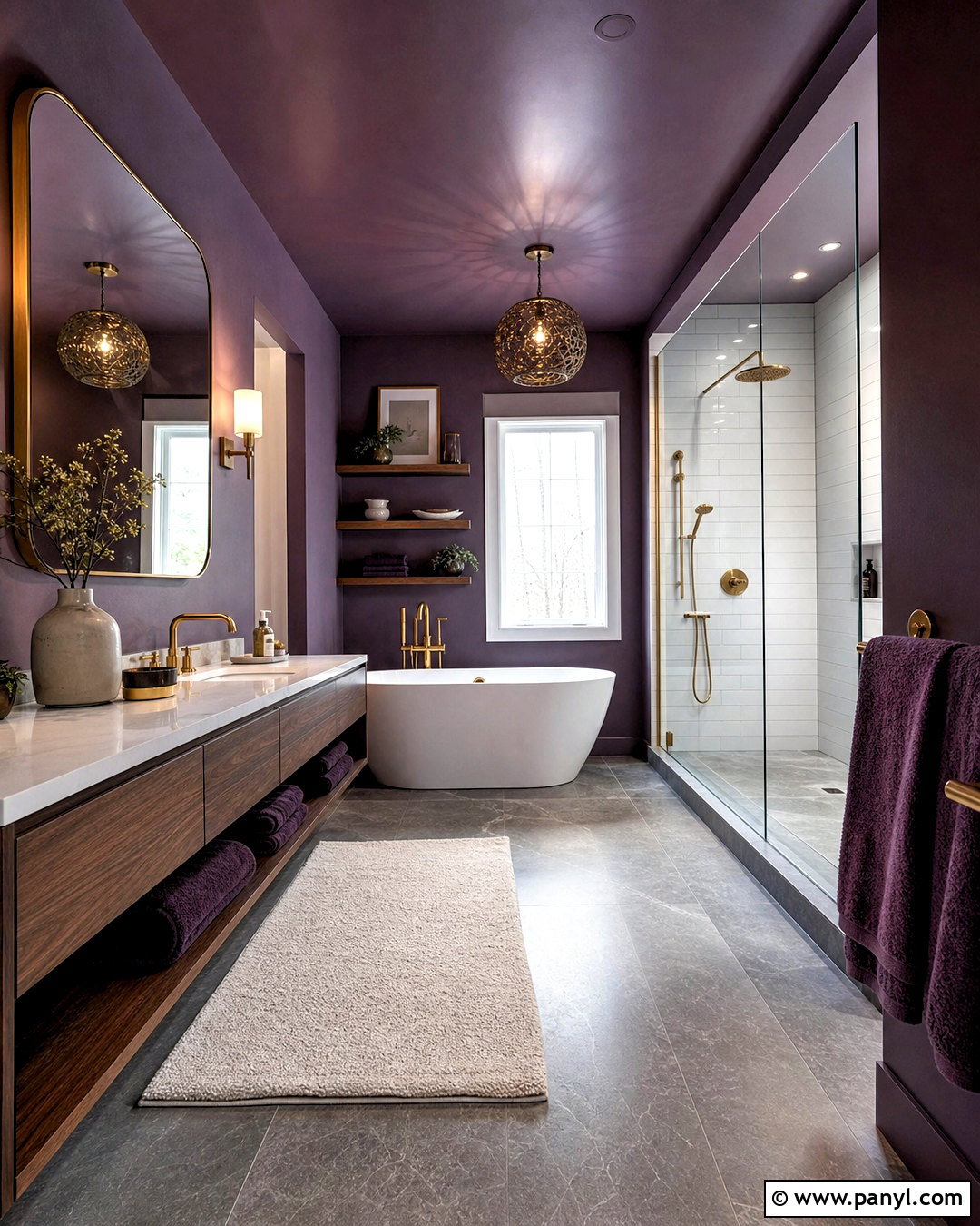 Dark Lavender Bathroom - 20 lavender bathroom decor ideas