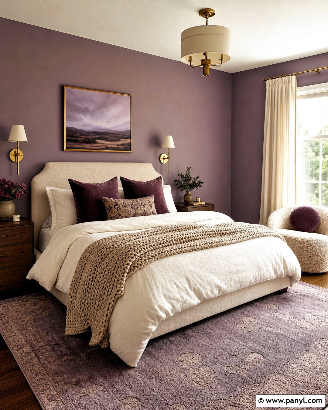 Dark Lavender Cozy Room - 20 lavender aesthetic room ideas