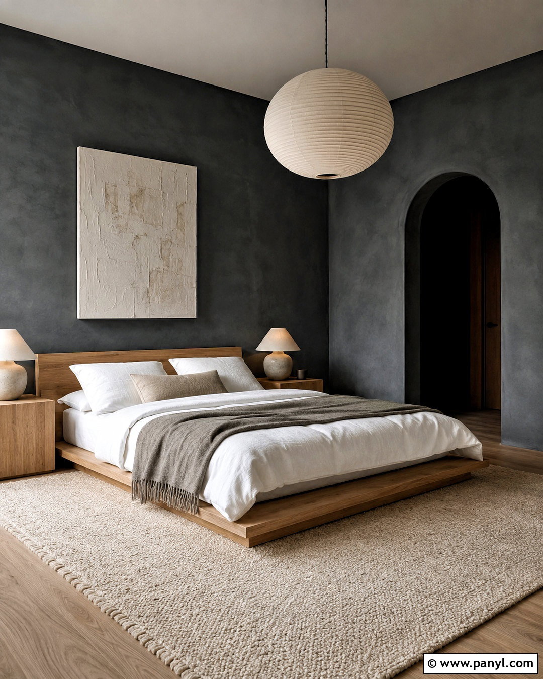 Dark Limewash Wall Bedroom - 20 dark wall bedroom ideas