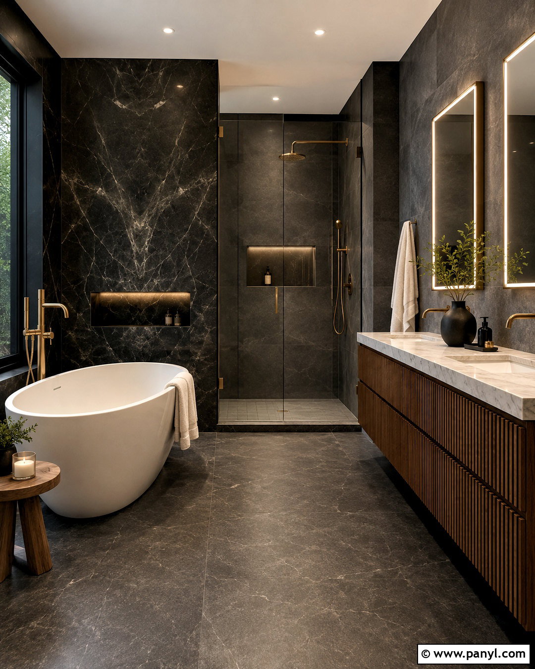 Dark Luxury Bathroom - 20 dark theme bathroom ideas