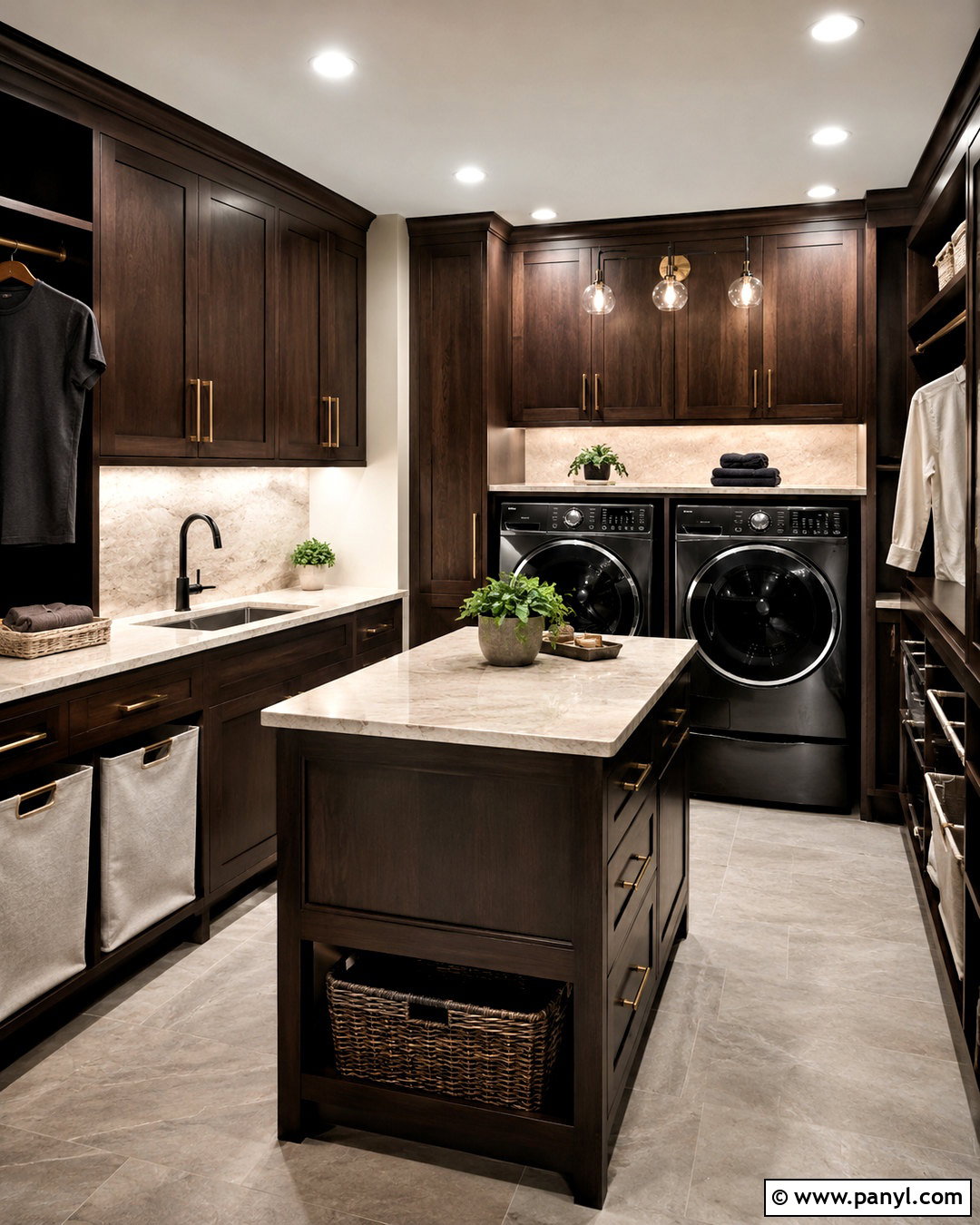 Dark Luxury Laundry Room - 20 dark laundry room ideas