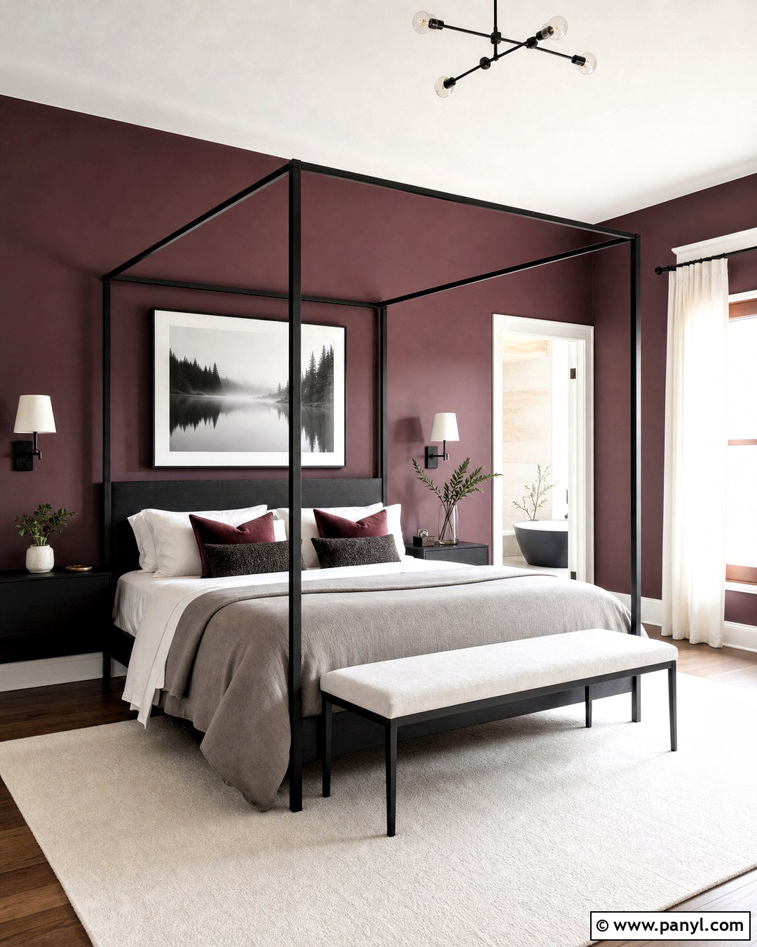 Dark Mauve And Black Bedroom - 20 dark mauve bedroom ideas