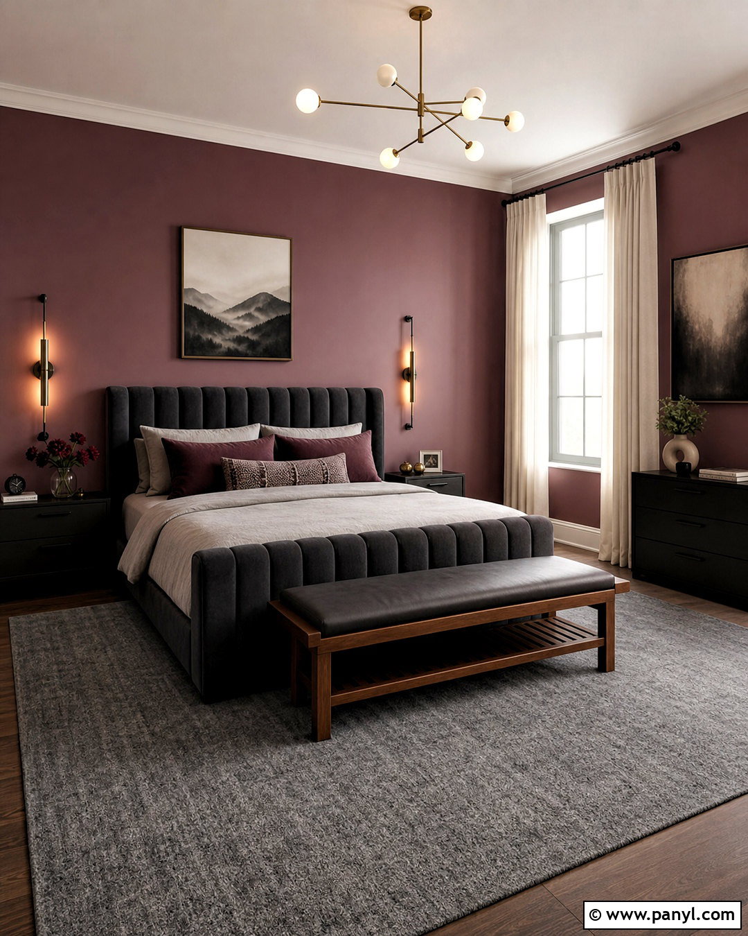 Dark Mauve And Charcoal Bedroom - 20 dark mauve bedroom ideas