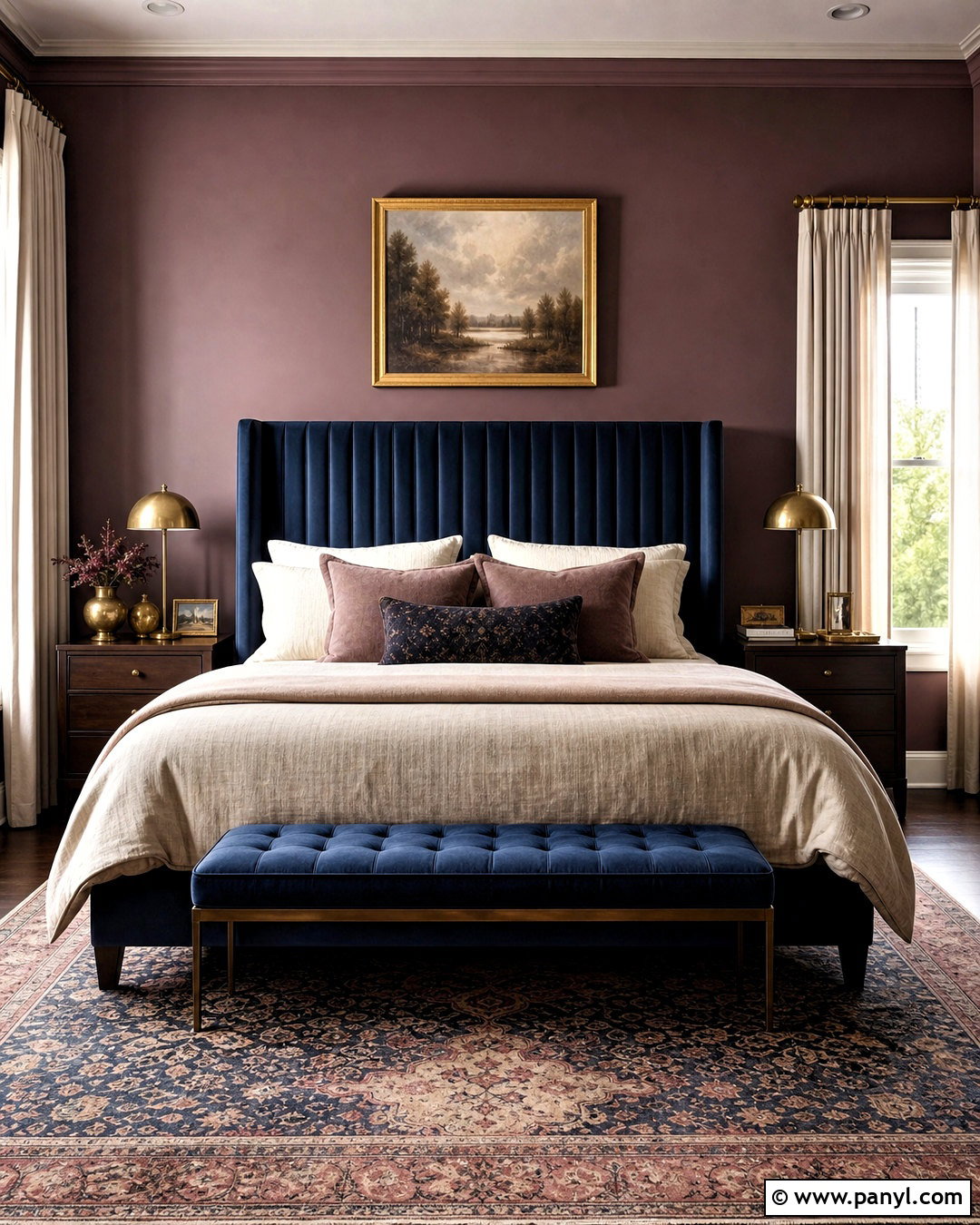 Dark Mauve And Navy Bedroom - 20 dark mauve bedroom ideas