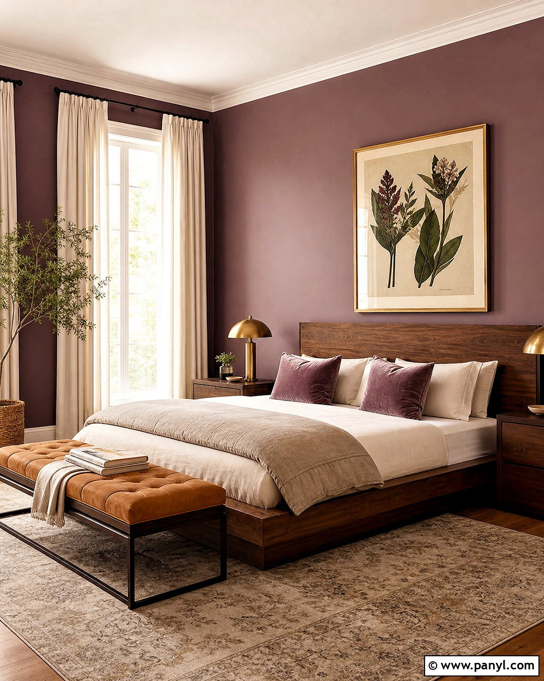 Dark Mauve And Walnut Bedroom - 20 dark mauve bedroom ideas