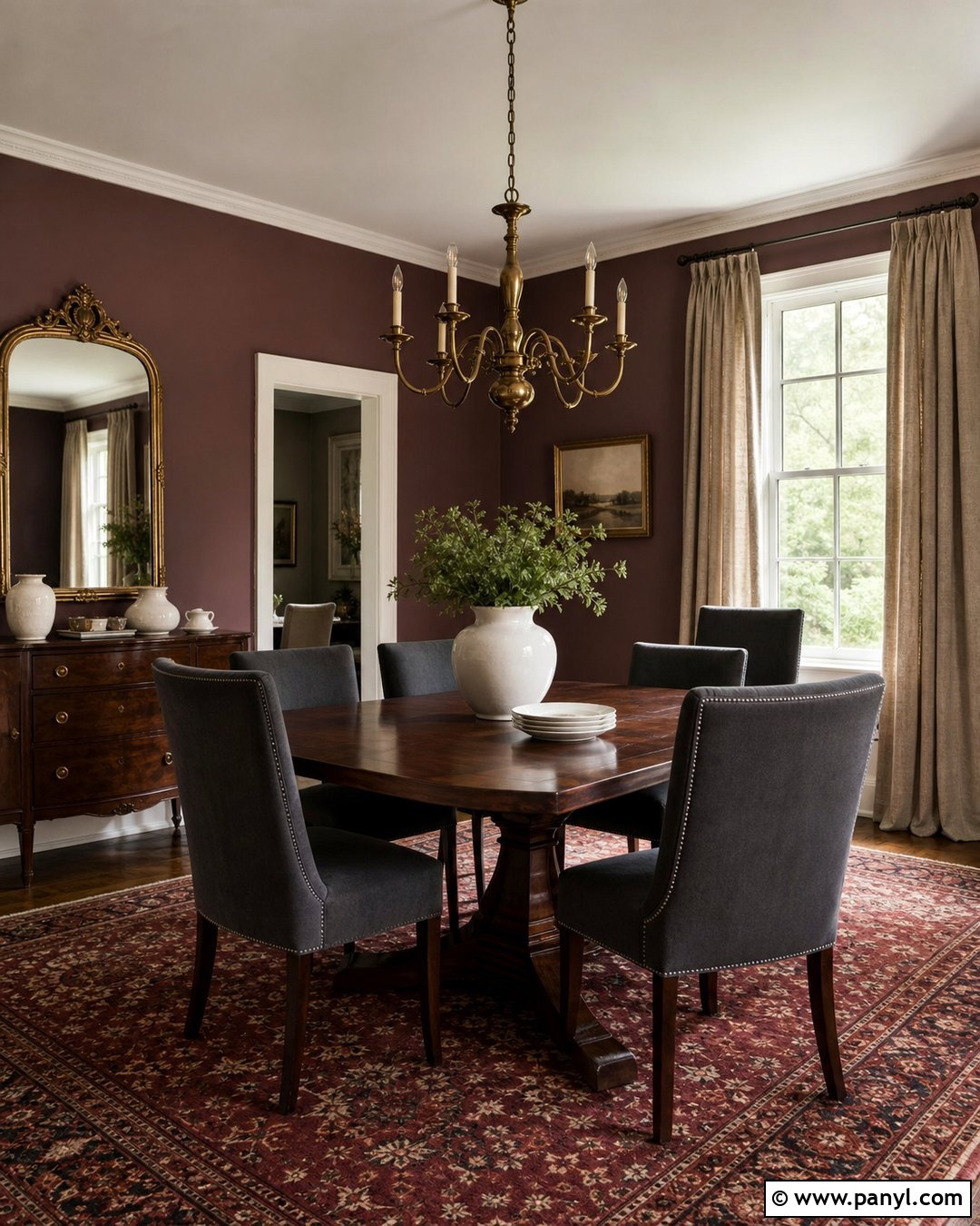 Dark Mauve Dining Room - 35 Mauve Wall Color Ideas