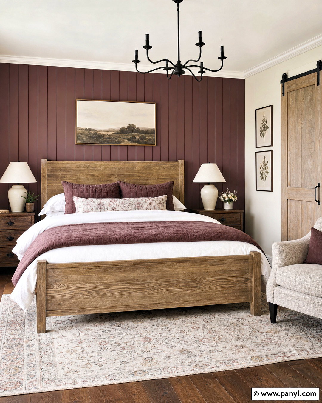 Dark Mauve Farmhouse Bedroom - 20 dark mauve bedroom ideas