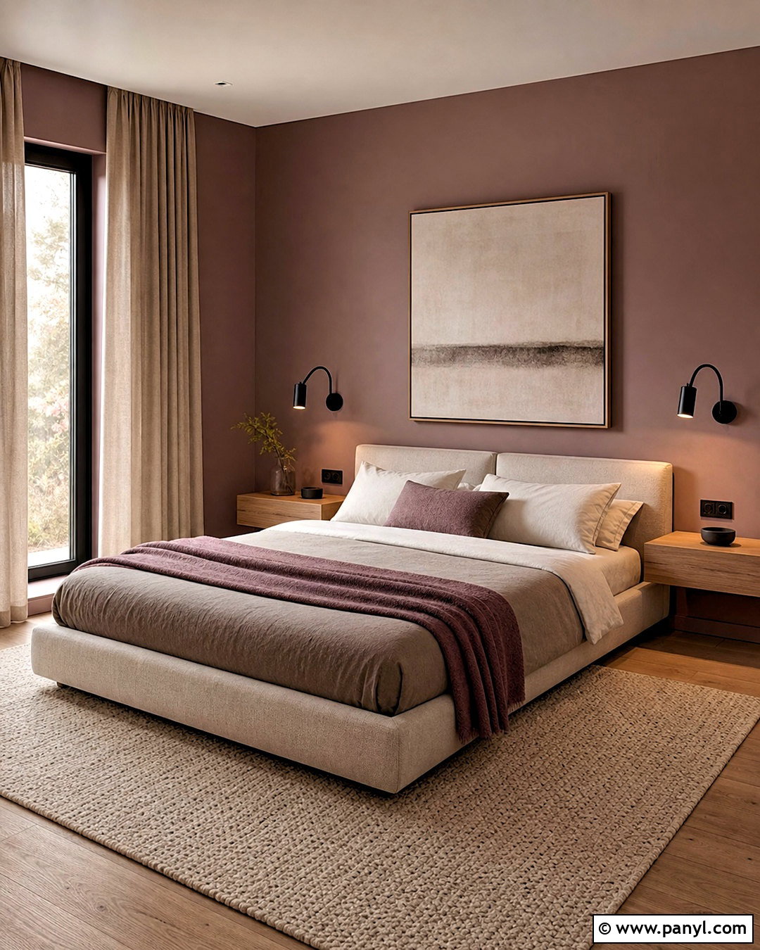 Dark Mauve Minimalist Bedroom - 20 dark mauve bedroom ideas