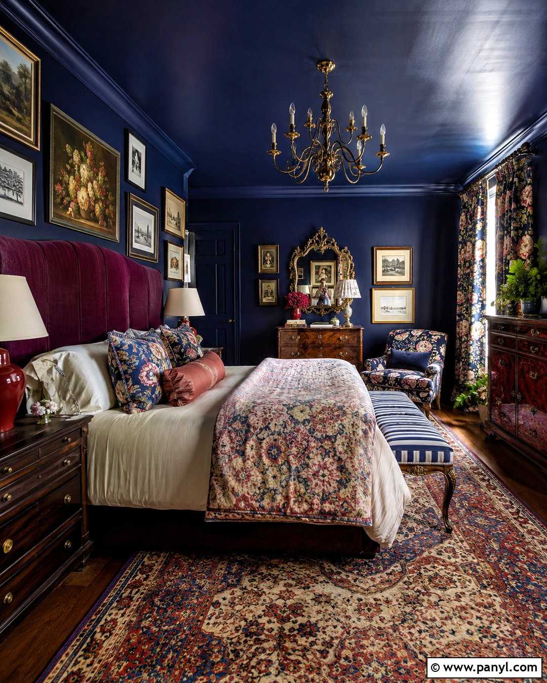 Dark Maximalist Bedroom - 20 dark interiors