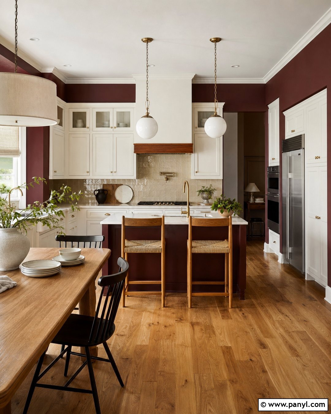 Dark Merlot Kitchen Walls - 35 dark wall colors
