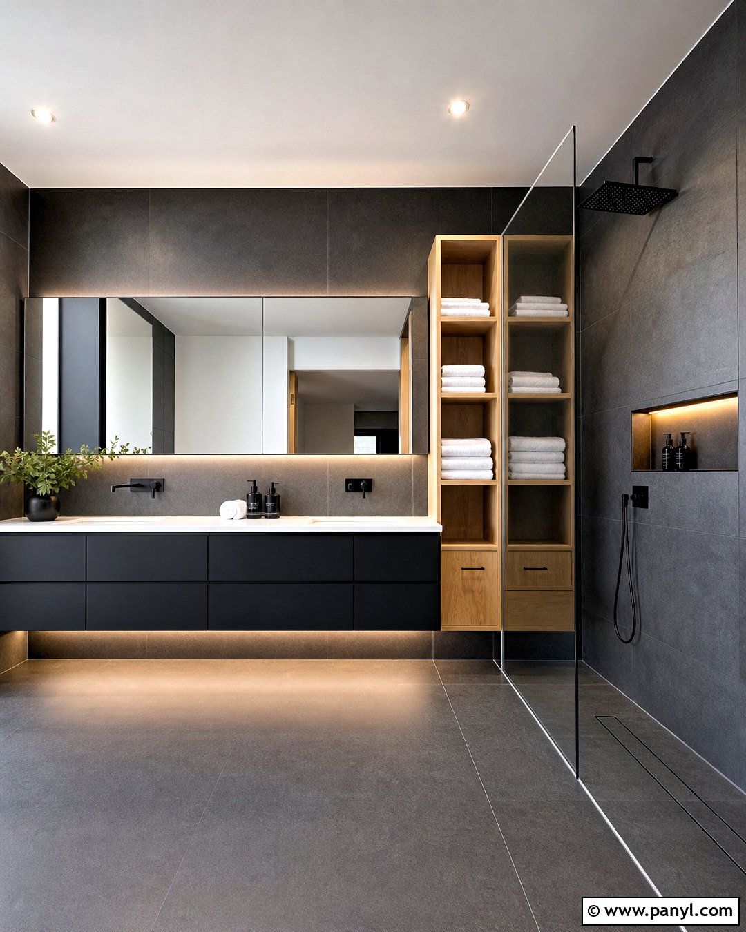 Dark Modern Bathroom - 20 dark bathroom design ideas