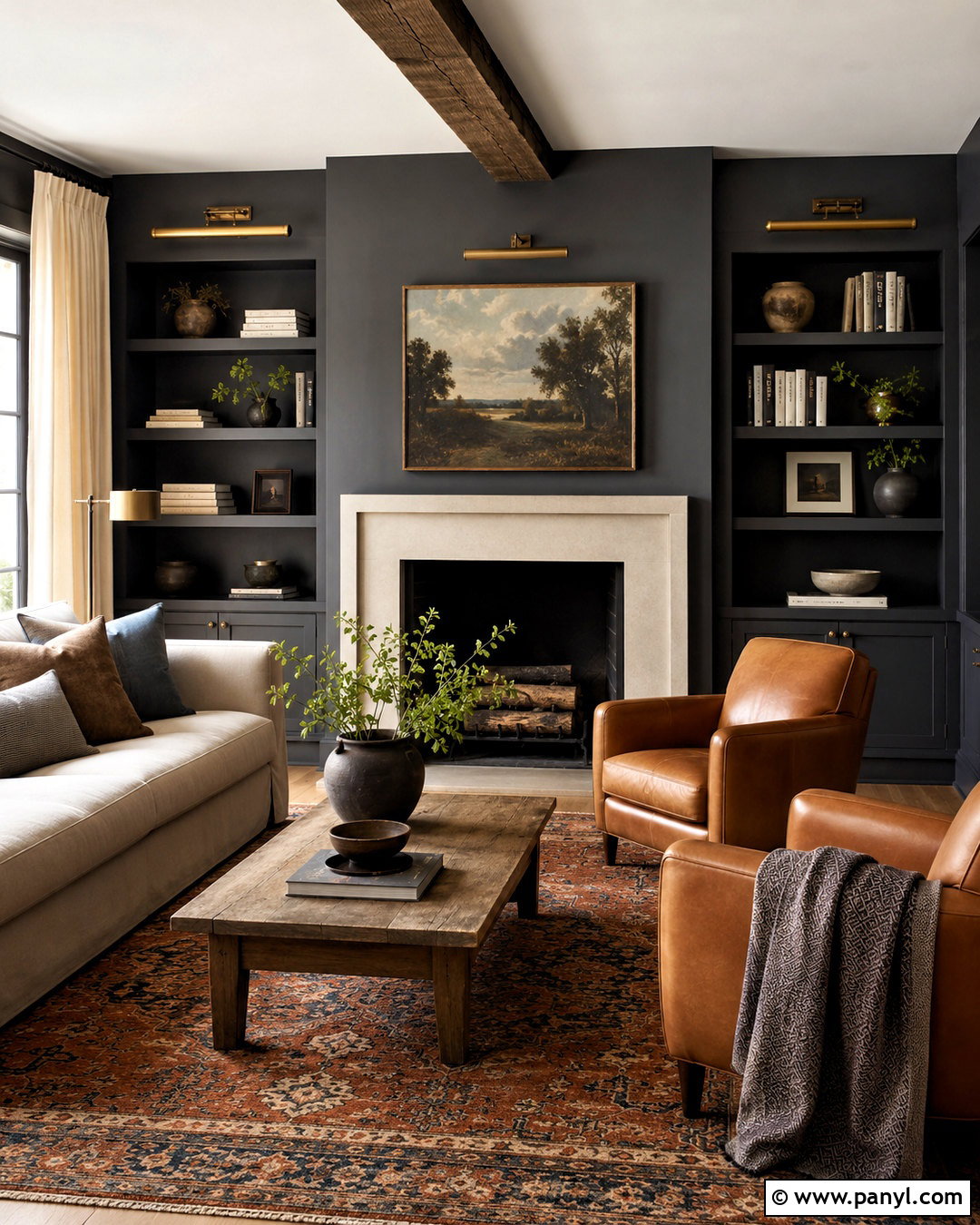Dark Modern Farmhouse Living Room - 20 modern farmhouse living room ideas