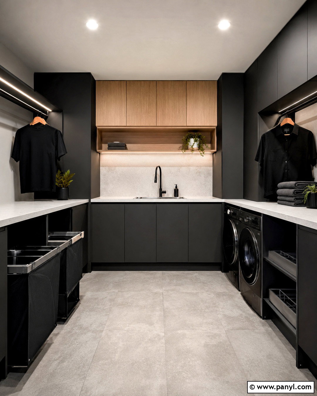 Dark Modern Laundry Room - 20 dark laundry room ideas